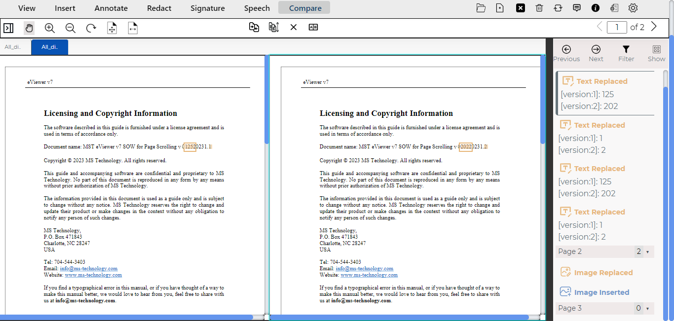 Comparison Capabilities