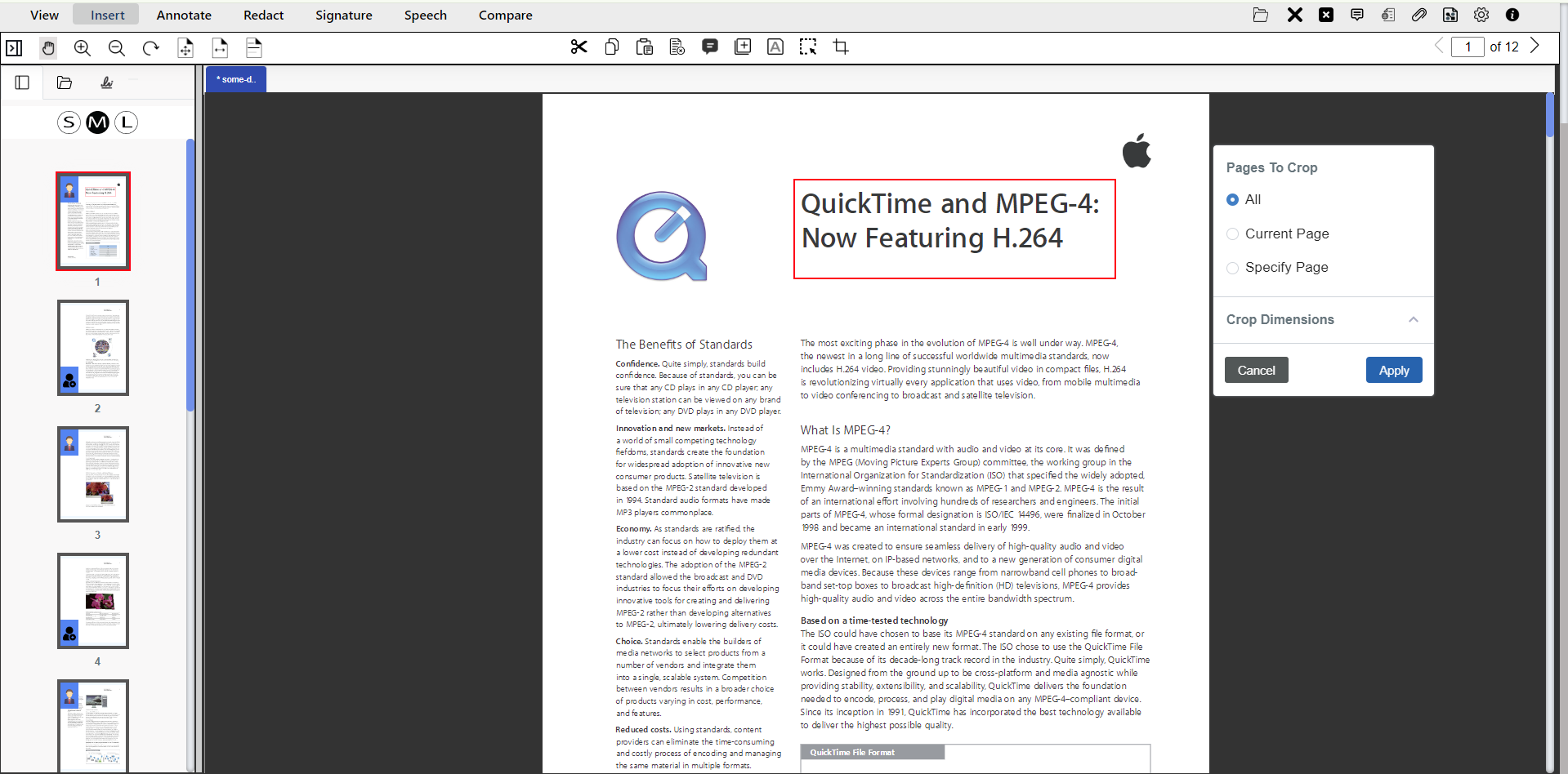selected area outlined with a rectangle box