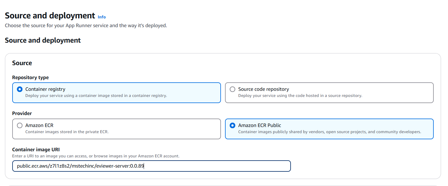 eViewer Server Deployment Step 2