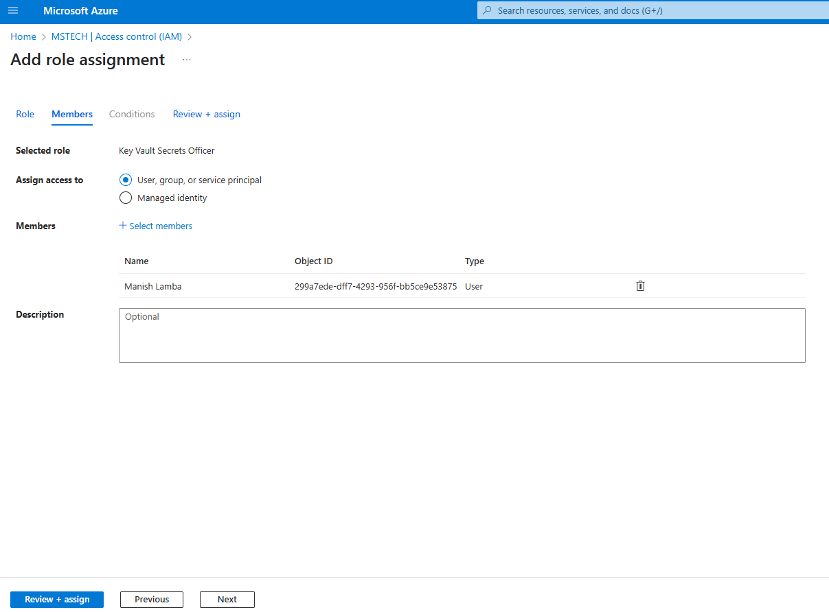 Click Select members
