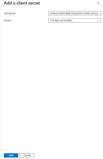 Create a new client secret