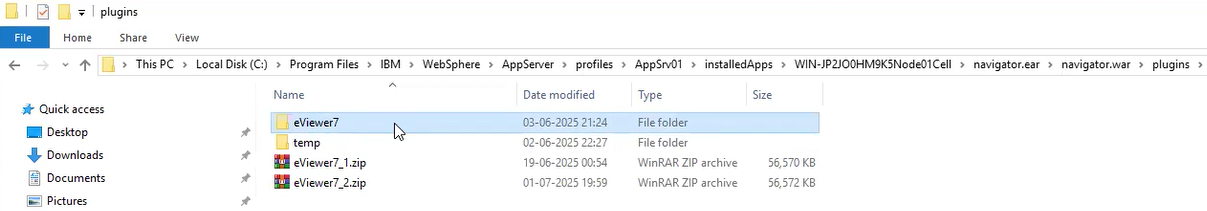 Follow the path from WebSphere to plugins