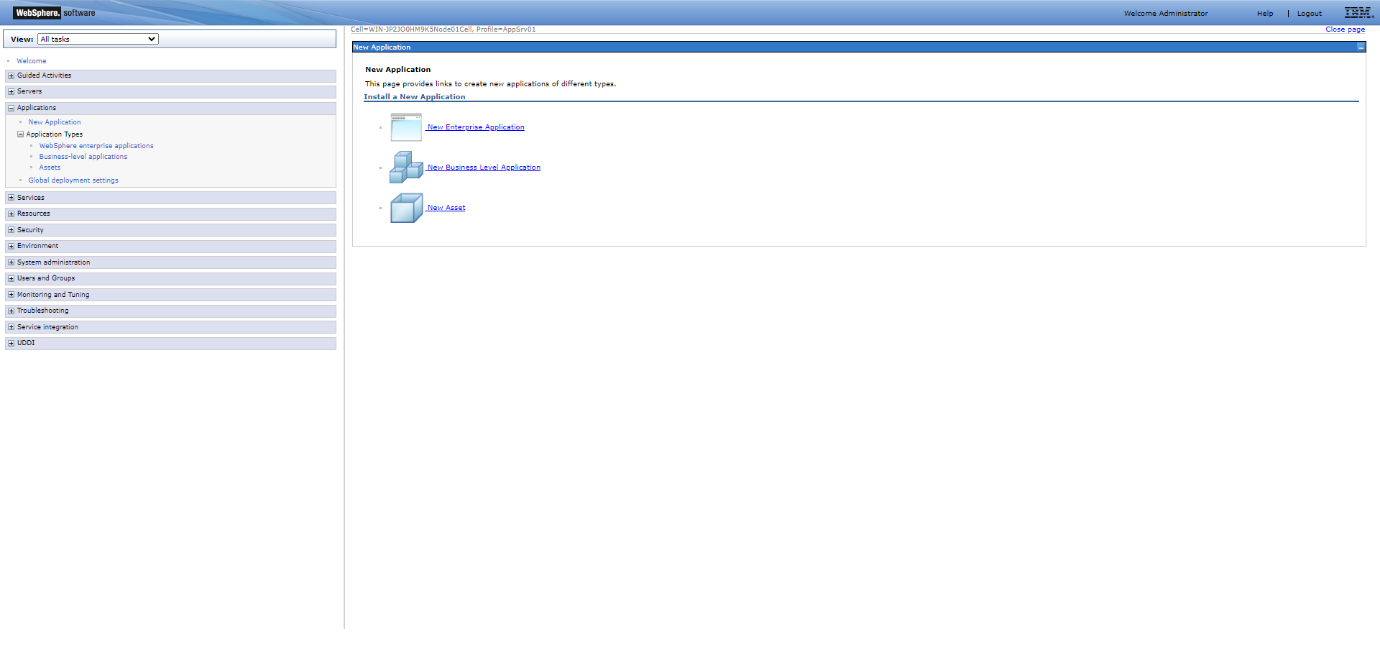 Select New Application then New Enterprise Application