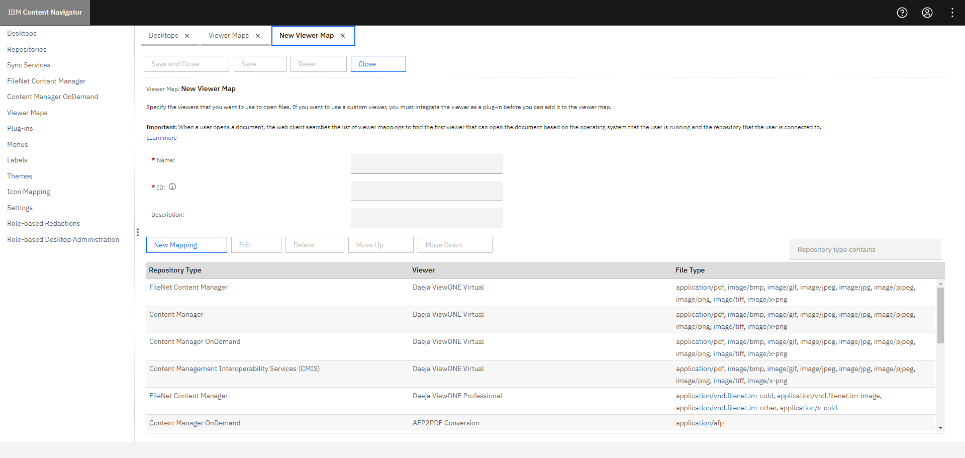 Select New Viewer Map