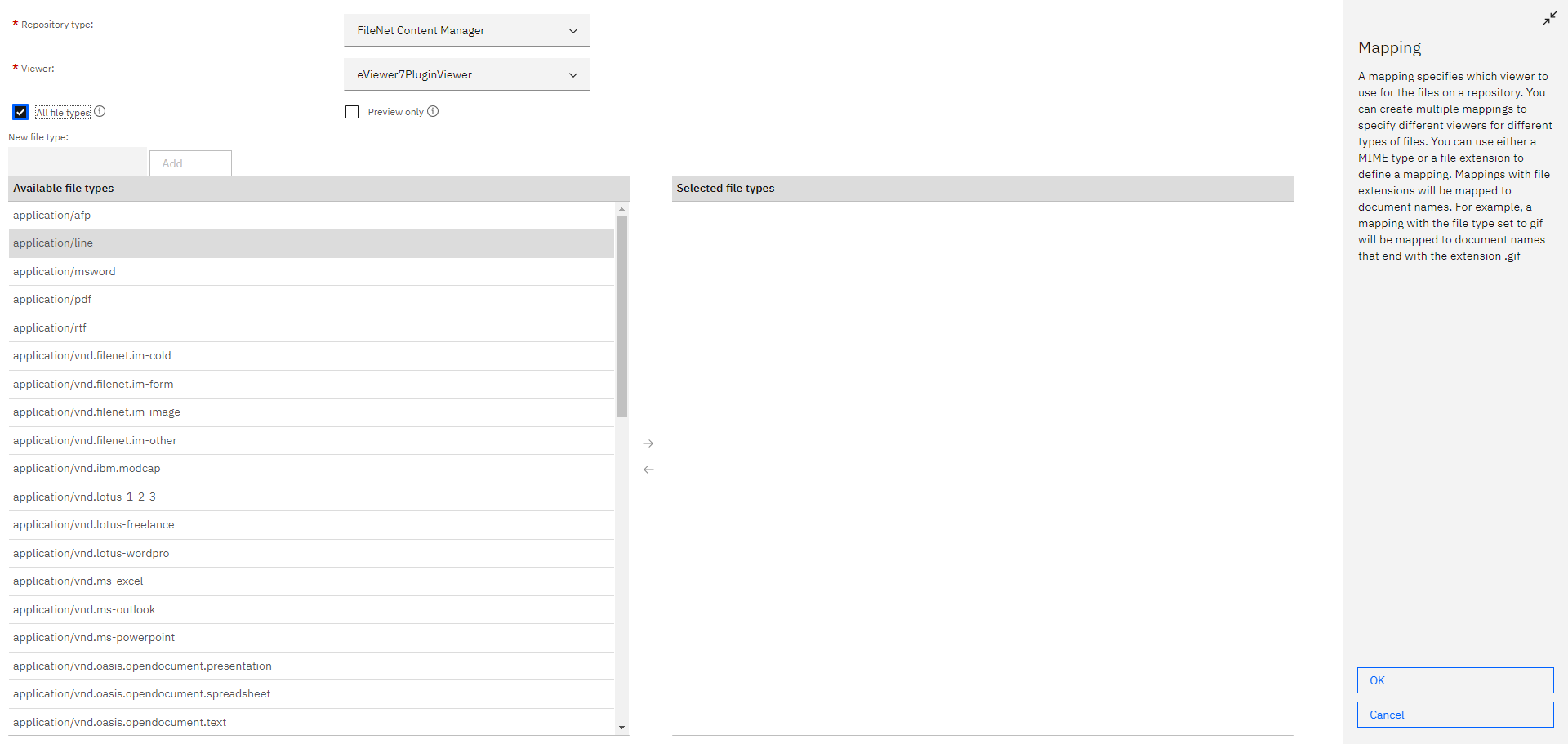 Select the All file types checkbox and then click OK
