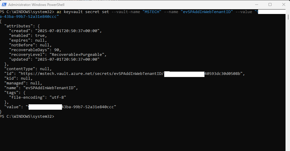 evSPAddInWebTenantID