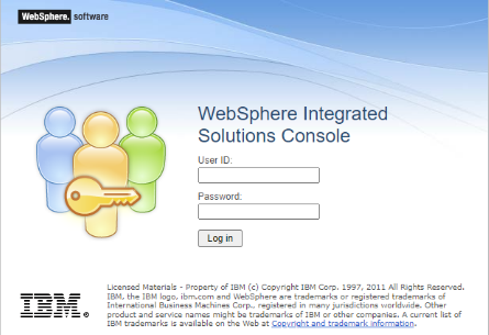 log into WebSphere