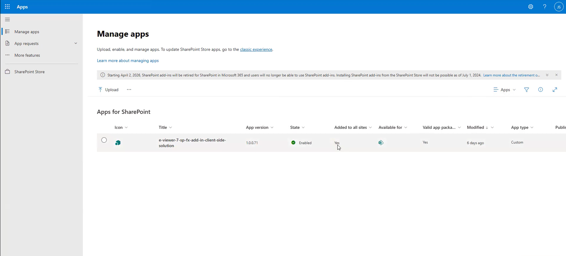 select Add to All Sites