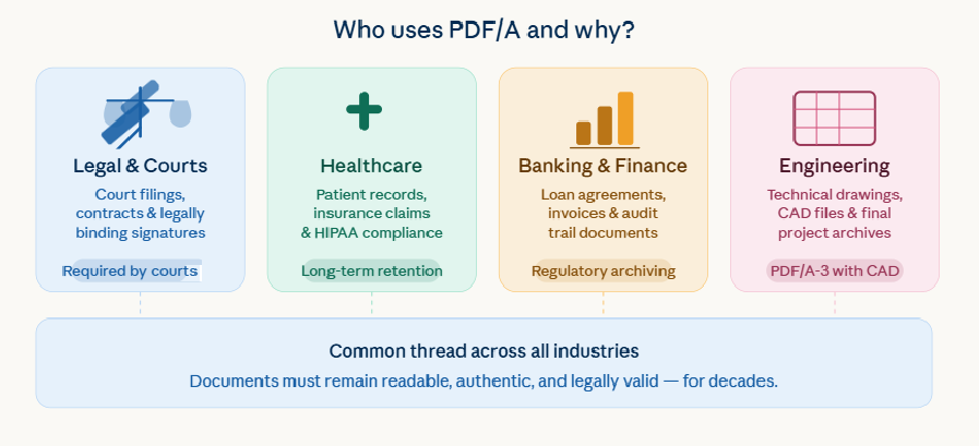 who uses pdfa and why